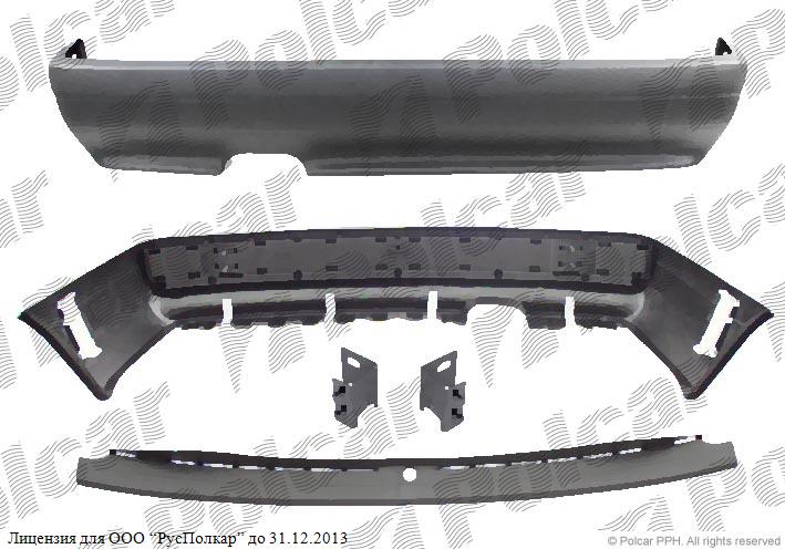 AUDI 80 (B3) 10.86 - 08.91 :Бампер задний черный TYG- 8938070853FA