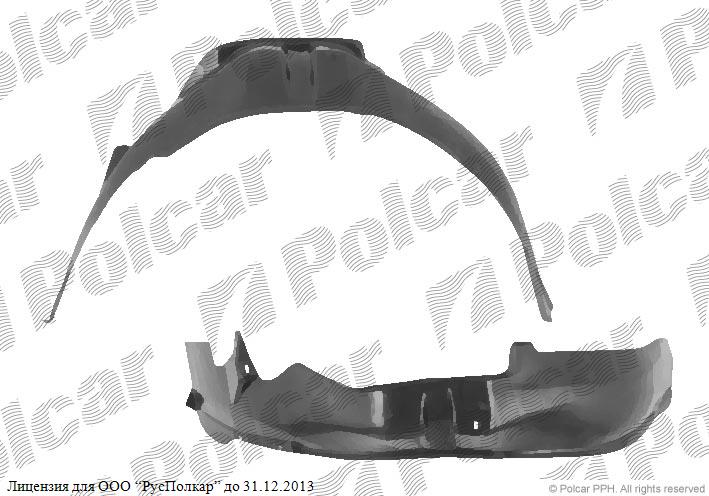 AUDI 80 (B3) 10.86 - 08.91 :Подкрылок передний левый - 893821171