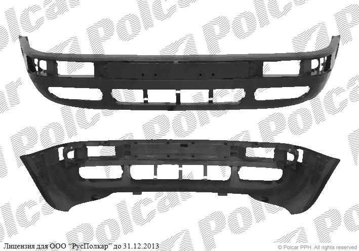 AUDI 80 (B4) 09.91 - 94 :Бампер передний (под покраску черный), ISAM- 8A0807103H