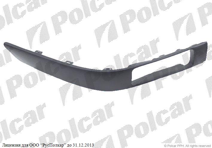 AUDI 80 (B4) 09.91 - 94 :Молдинг переднего бампера правый (с отв. под птф)- 8A0807222C01C
