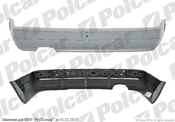 AUDI 80 (B4) 09.91 - 94 :Бампер задний (без накладок, грунт, седан), TYG- 8A0807305AEGRU