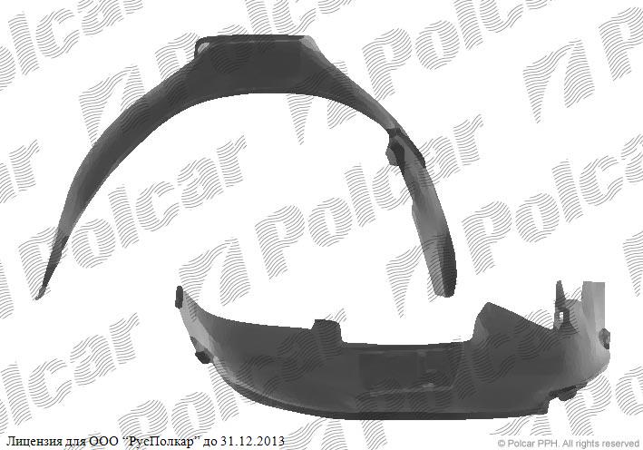 AUDI 80 (B4) 09.91 - 94 :Подкрылок передний левый- 8A0821171D