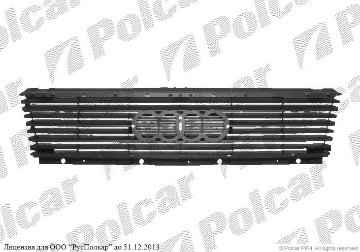 AUDI 100 (C3) +AVANT 10.82 - 11.90/ 200 09.83 - 12.91 :Решетка радиатора (черная,открытая)- 43385365501C<br />44385365501