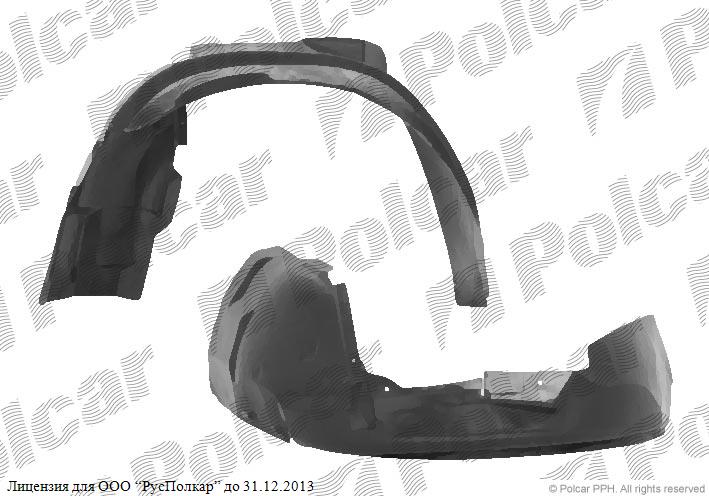 AUDI A4 (B5) SDN 94 - 98/AVANT 94 - 98 :Подкрылок передний левый- 4A0821172B<br />8D0821171B