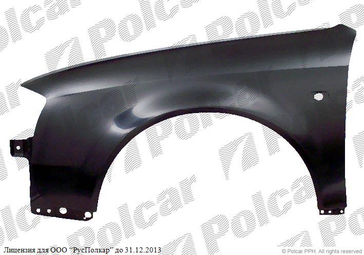AUDI A6 (C5) SDN/AVANT 05.97 - 05.01 :Крыло переднее правое (с отв.под повтор.,оцинков.) TYG- 4B0821106A