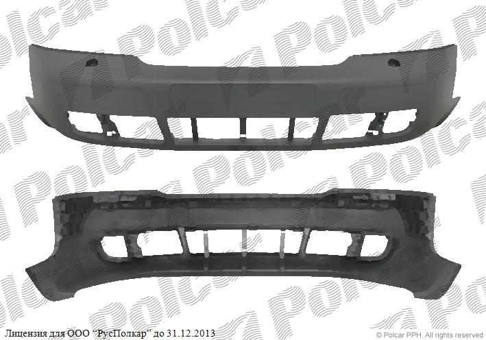 AUDI A6 (C5) SDN/AVANT 05.97 - 05.01 :Бампер передний (с отв. под омыватели, грунт.)- 4B0 807 103 AG 7DL