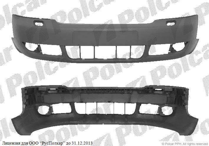 AUDI A6 (C5) SDN/AVANT 06.01 - 01.05 :Бампер передний (с отв. под омыват.,грунт)- 4B0807103AG<br />Z4B0805588A