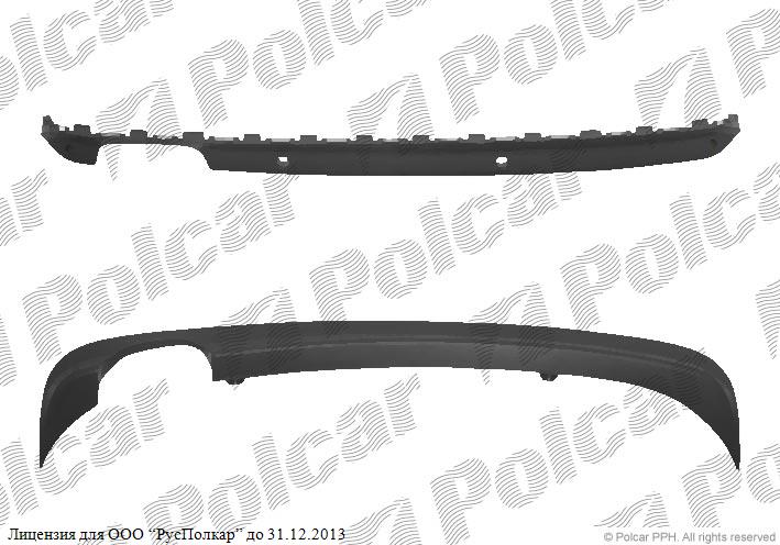 AUDI A6 (C5) SDN/AVANT 06.01 - 01.05 :Спойлер бампера заднего (с паркоматом)- 4B5807379Q