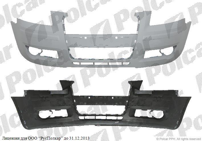 AUDI A3 (8P) 05.03 - 04.08 :Бампер передний (грунт.,EU) 05- Phira- 8P3807105GRU<br />8P4807105GRU