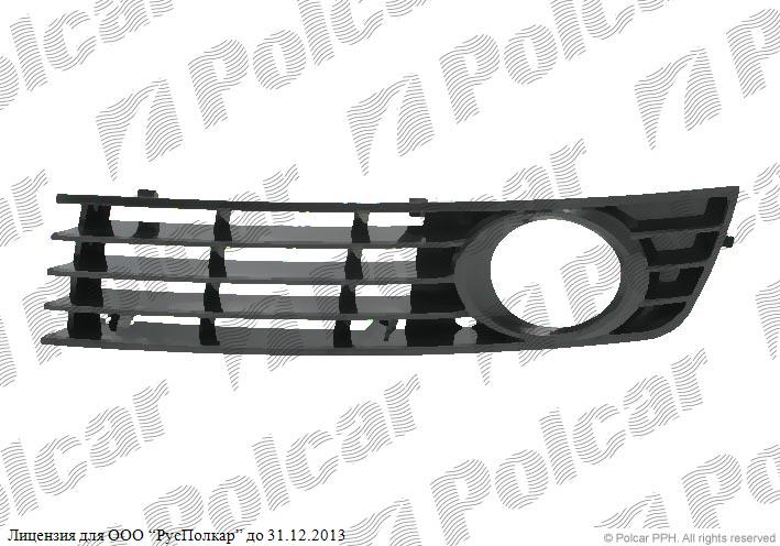 AUDI A4 (B6) 11.00 - 11.04 :Решетка в бампере правая (с отв. под птф) TYG- 8E0807682A