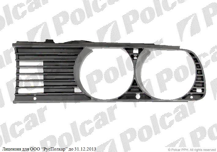 BMW 3 (E30) 09.82 - 90/комби -93 :Решетка под фары левая (чёрная)- 51131876091<br />51131945885