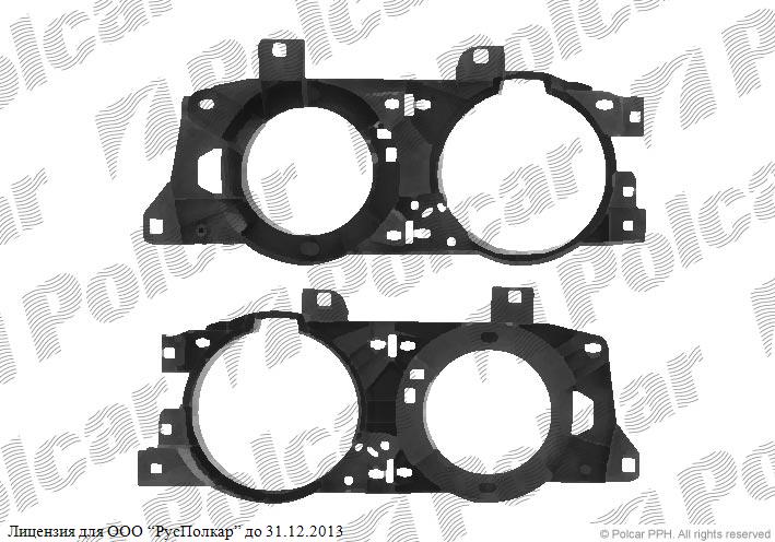 BMW 5 (E34) SDN 88 - 95 + комби 92 - 03.97 :Рамка фары правая, -.93- 1378326<br />63121378326