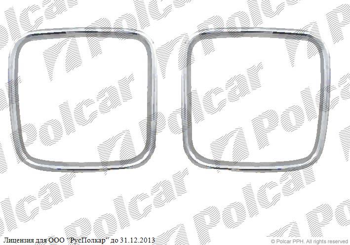 BMW 5 (E34) SDN 88 - 95 + комби 92 - 03.97 :Рама решетки пер. правая (хром) -93 - 51131973898