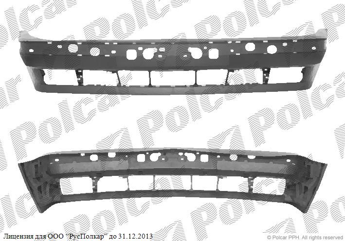BMW 5 (E34) SDN 88 - 95 + комби 92 - 03.97 :Бампер передний чёрный TYG- 51111944630