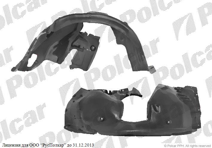 BMW 5 (E60/E61) 06.03 - 06.10 :Подкрылок передний левый, -.07- 51717033749