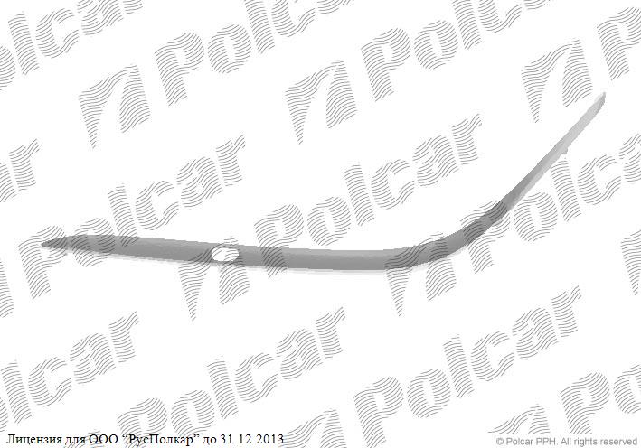 BMW 7 (E38) 04.94 - 12.01 :Молдинг накладки переднего бампера левый (хром, с отв.под омыватели)- 51118168105