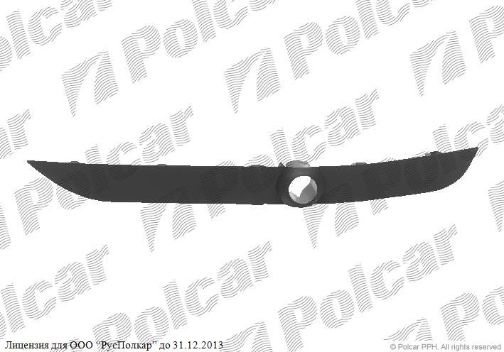 BMW X5 (E53) 01.99 - 05.03 :Молдинг переднего бампера левый (с отв. под паркомат)- 51117009893