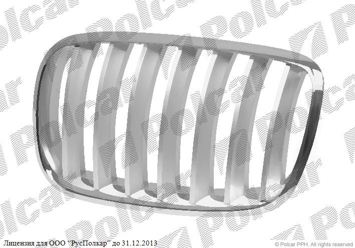 BMW X5 (E70) 10.06- :Решетка радиатора левая (серая)- 41357138473<br />51137185223