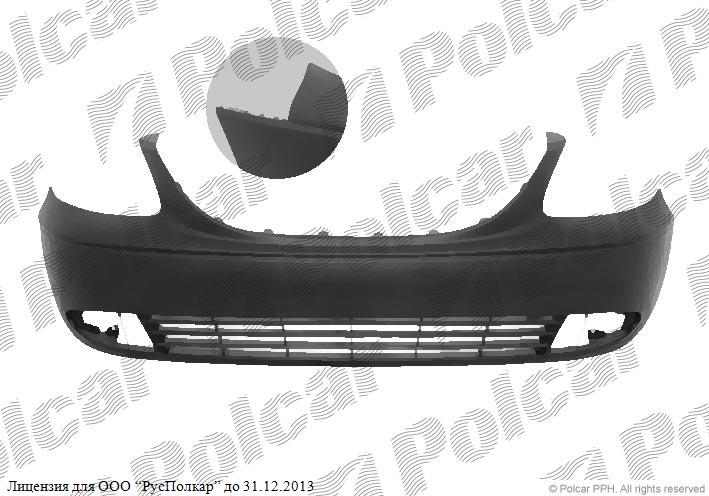 CHRYSLER VOYAGER (RG/RS) 01.00 - 12.04 :Бампер передний грунт. (с отвер. под галог.)- 5018610AA