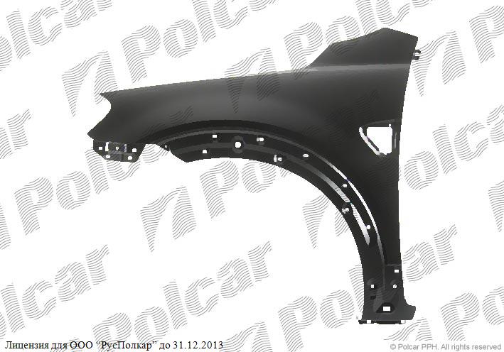 CHEVROLET CAPTIVA (KLAC) 05.06 - 07.11 :Крыло переднее левое (с отв. под повторитель)- 10255797<br />96624392