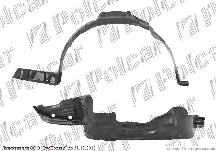 NISSAN PRIMERA (P11) 07.96 - 09.99 :Подкрылок левый- 6384291500<br />N62022-9F525