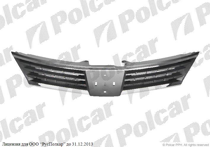 NISSAN TIIDA (C11X/SC11X) 06.07- :Решетка радиатора (с хромир. накладками)- 62310EM30A