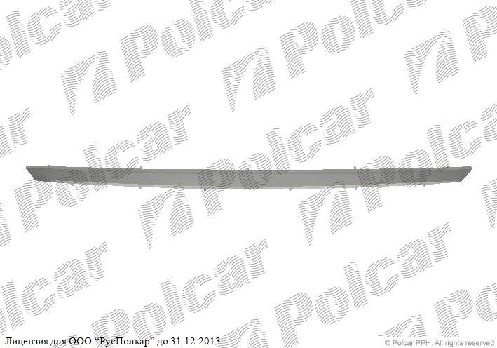 RENAULT LOGAN (SD) 07.04 - 01.09 :Накладка решетки вверх. (хром.)- 6001-546-857