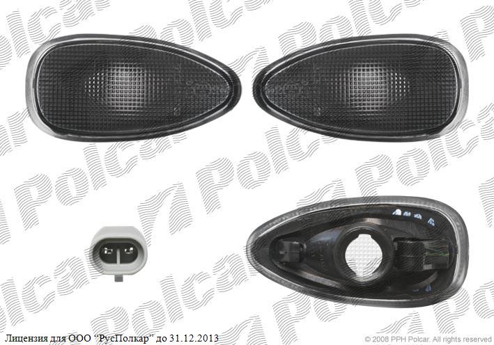 FIAT BRAVO/BRAVA (182) 06.95 - 10.01 :Указатели поворота боковые (матовый тюнинг,комплект левый+правый)-