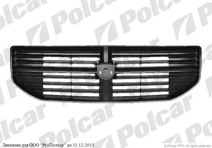 DODGE CALIBER (PK) 06.06- :Решетка радиатора (чёрная)- ZX191X8AB
