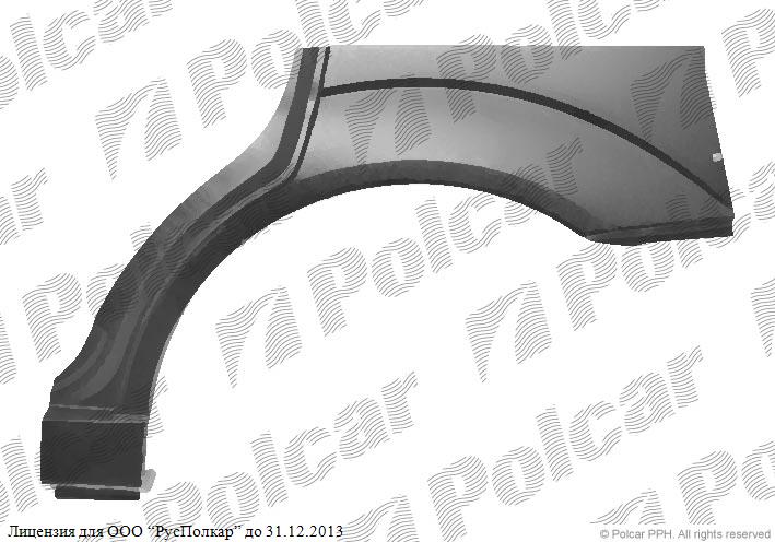 FORD FOCUS (DAW/DBW/DNW/DFW) 09.98 - 11.04 :Ремкомплект крыла заднего левого 4D Klokkerholm-
