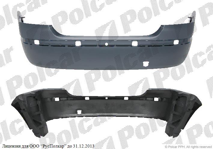 FORD FOCUS II (DA) 11.04 - 01.08 :Бампер задний (с отв.для датчиков парковки, грунт., SDN)-