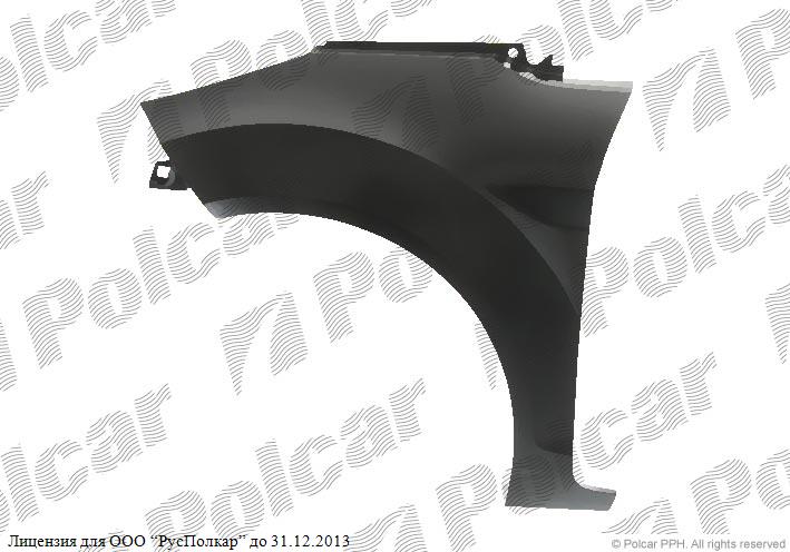 FORD FIESTA (JA8) 09.08- :Крыло переднее правое (без отв.под птф)- 1547373