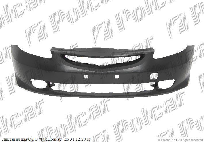 HONDA JAZZ (GD) 03.02 - 10.08 :Бампер передний (грунт., с отв. под птф., японская версия), .04-- 71101-SAE-T00ZZ