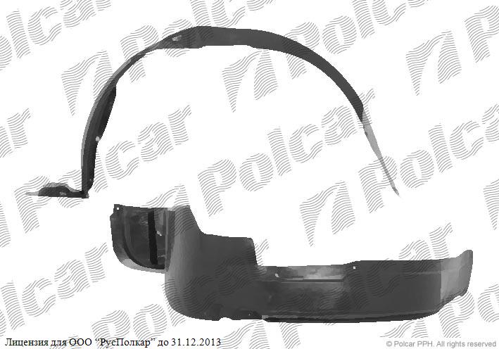 HYUNDAI I30 (FD) 03.07- :Подкрылок правый- 86812-2L000