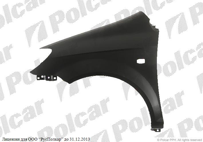 HYUNDAI GETZ (TB) 09.05- :Крыло переднее левое (с отв.под повтор.)- 663111C350D<br />663111C650
