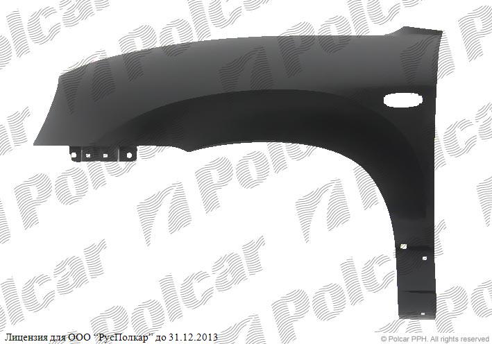 HYUNDAI SANTA FE (SM) 02.01 - 03.06 :Крыло переднее левое (с отв.под птф)- 6631126270