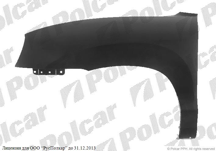 HYUNDAI SANTA FE (SM) 02.01 - 03.06 :Крыло переднее правое (без отв.под птф)- 6632126290