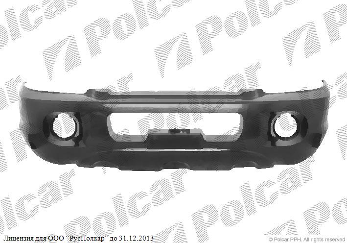 HYUNDAI SANTA FE (SM), 02.01-03.06 :Бампер передний (чёрный, с отв. под птф)- 8651026910