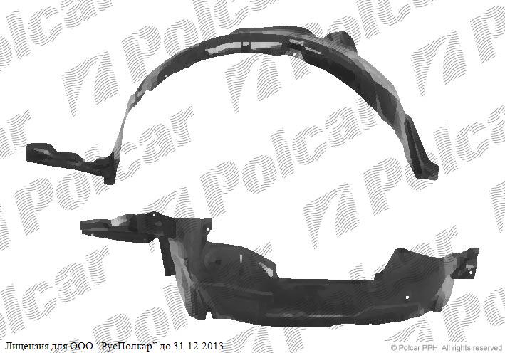 MAZDA 626 (GE) SDN//HB 92 - 96 :Подкрылок передний правый- G535-56131AD<br />GA7B56131B
