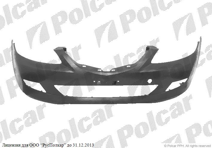 MAZDA 6 (GG/GY) 06.02 - 11.07 :Бампер передний чёрный ( с отв. под птф), -.05 TYG- GJ6A-500031<br />GJ6A50031EAA