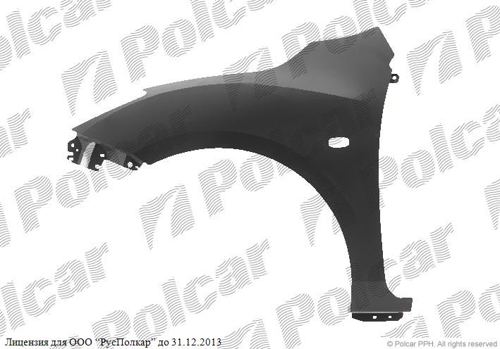 MAZDA 3, 07.09- :Крыло переднее левое (с отв.для повтор.)- BBP852211B