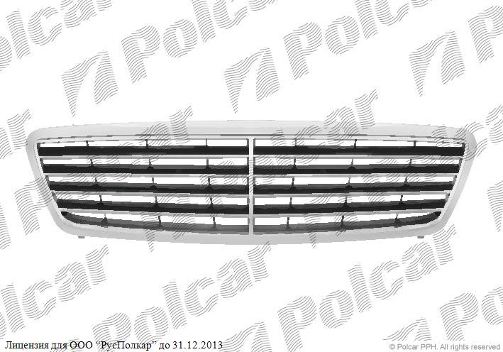 MERCEDES C-KLASSE (W203) 05.00 - 03.07 :Решетка радиатора (хром/чёрная, 9 полос, AVANTGARDE), -04 - 2038800183