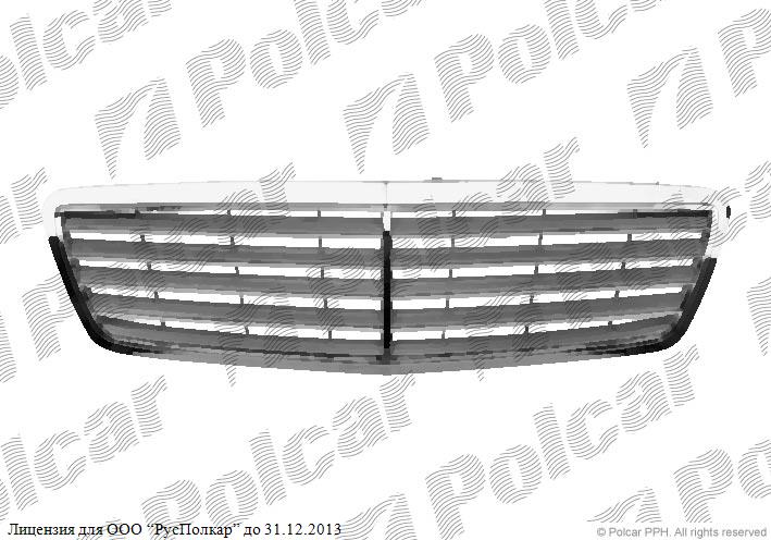 MERCEDES C-KLASSE (W203) 05.00 - 03.07 :Решетка радиатора (хром/серая, 9 полос, AVANTGARDE), -04 - A20388001839040