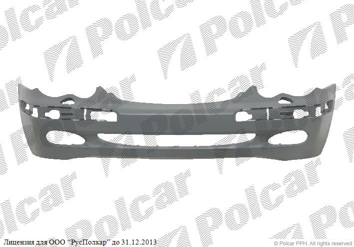 MERCEDES-BENZ W203(C-KL), 00- бампер передний (грунт., с отв.под птф, с отв. под омывали), -04 - 2038851325