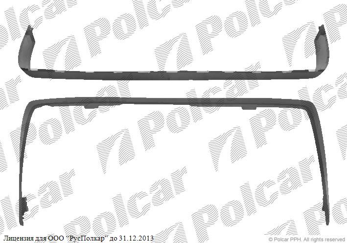 MERCEDES E-KLASSE (W210) 06.95 - 03.03 :Спойлер бампера заднего- 2108850625
