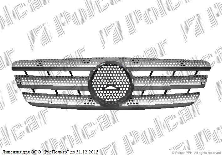 MERCEDES ML-KLASSE (W163) 02.98 - 07.05 :Решетка радиатора (серо/чёрная)- 1638801185