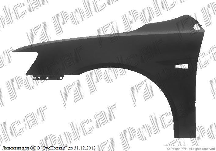 MITSUBISHI LANCER (CY0) 03.07- :Крыло переднее правое (с отв.под повтор.)- 5220C528
