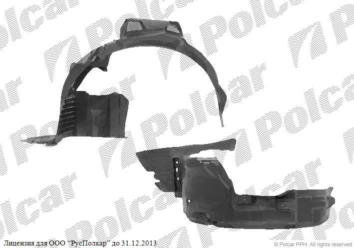 MITSUBISHI COLT (Z30) 05.04 - 10.08 :Подкрылок передний левый-