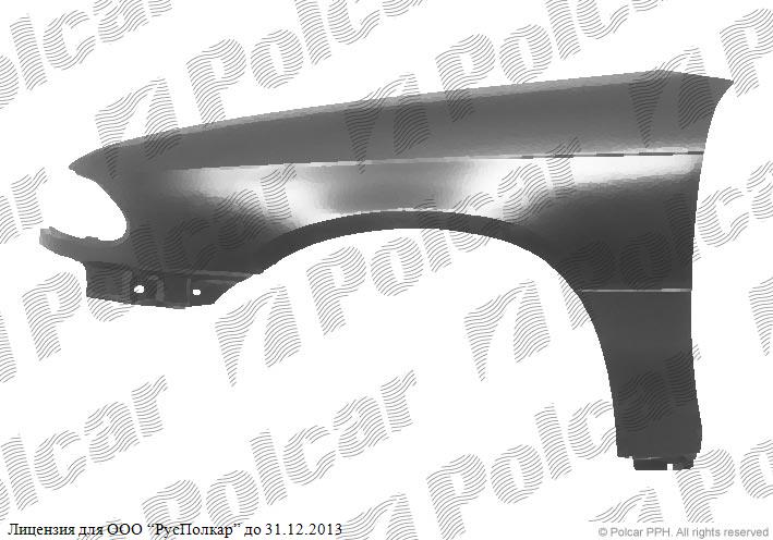 OPEL ASTRA F 09.91 - 12.97 :Крыло переднее правое (без отв. под повтор.)- 90360212