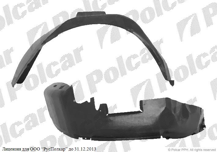OPEL ASTRA F, 09.91-12.02 :Подкрылок правый- 1102310